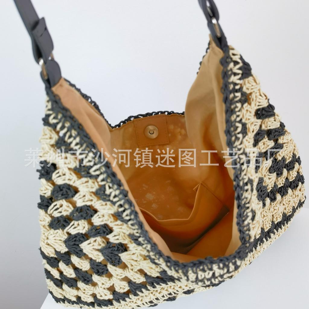 Breezy Elegance: New Rattan Straw Woven Tote Bag